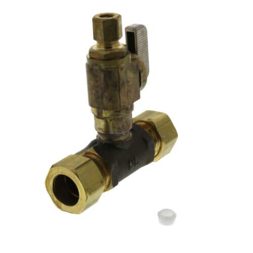 Full Slip Valve Tee 5/8" O.D. Comp x 1/4" O.D. Comp