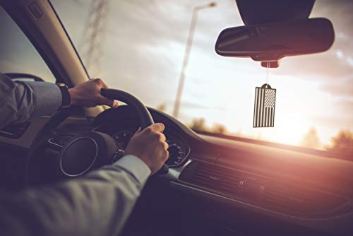 Usa Flag Inverted Air Freshener, New Car Scent, 6-Pack #TOP3