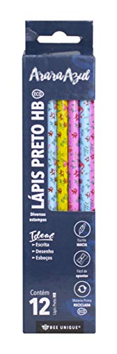 Lápis Preto Hb Eco Redondo - Cx 12Un Material: Resina 4 Estampas C/Cores Sortidas