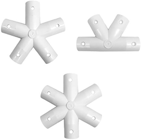 Geodesic 3V 5/9-1/2" PVC Standard Hub Only Scaleable Dome Connector Kit (White)