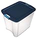 Sterilite? 104 Qt./26 Gal. Latching Storage Bin with Clear Base - True Blue