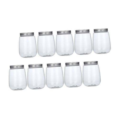 PLAFOPE 10pcs Disposable Beverage Bottles Milk Tea Bottles Juice Storage for Home Office
