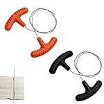 2 cables de corte con asa, 62-68 cm de acero inoxi...: 1. Los clientes reciben dos piezas de alambre de corte de alta calidad con mango, que son ideales para supervivencia al aire libre, camping y aventuras de viaje. Esta motosierra manual ofrece una forma confiable de cortar madera y prepararse para cua...