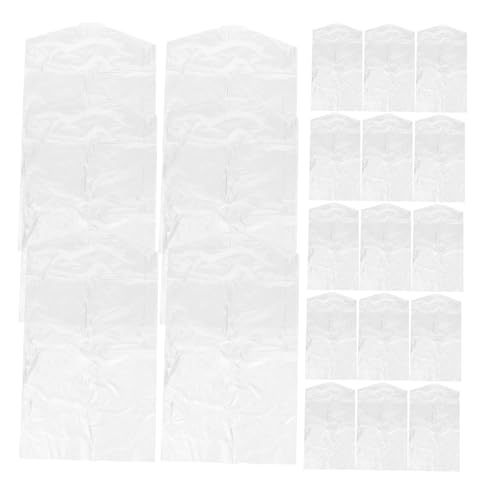 Wakauto 60Pcs Kids Garment Covers Plastic Dry Cleaning Bags for Children's Clothing Dustproof Clothes Bag Hanging Storage for Home and Travel