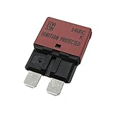 HiSport 10A E37 Auto Reset Circuit Breaker Fuse for Car Truck RV Automotive Marine Boat Trolling Motor & Custom Wiring Audio Battery Protection Auto (T1) Reset Low Profile ATC/ATO 14 VDC - 1Pcs