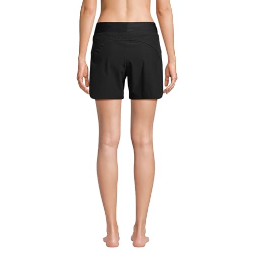 Image of Lands' End Women's 5 inch Quick Dry Elastic Waist Board Shorts Swim Cover-up Shorts