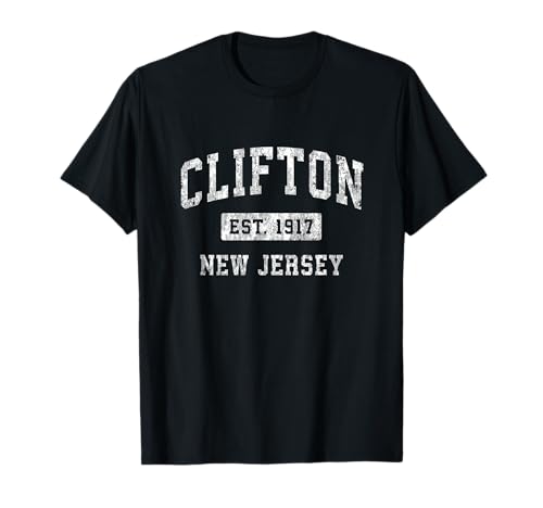 Clifton New Jersey NJ Vintage Established Sports Design T-Shirt