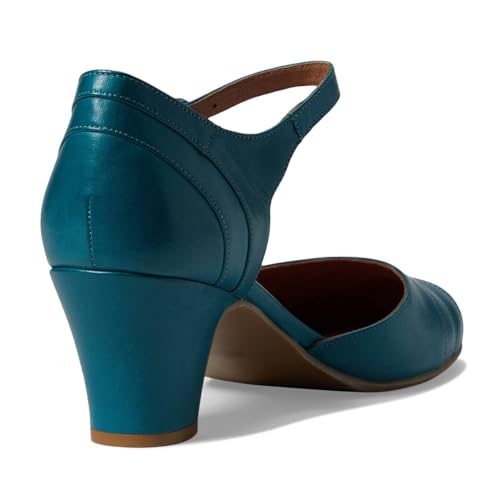 MOOMMO Women Vintage Low Chunky Heel Mary Jane Shoes Pumps Round Closed Toe Cut-out Dress Sandals Ankle Strap 2" Block Heels Mary Janes Dress Shoes Rainbow Patchwork Buckle Office Party Fall 4-11 M US4