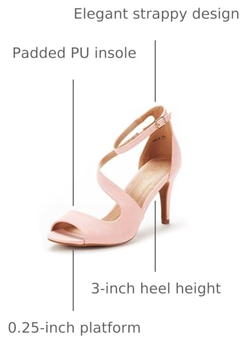 Image of DREAM PAIRS Women's Open Toe Stiletto Elegant Sandals