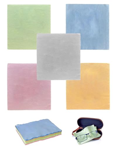 50 Pieces Jewelry Cleaning Cloths, Reusable Polishing Cloths, Antioxidant Protective Accessories Jewelry Cleaning Set for Pearl, Gold, Silver, Platinum Jewelry (8 X 8 cm)