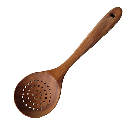 Vastsea Holz Suppenkelle, Antihaft-Schaumlöffel, Rutschfester Griff