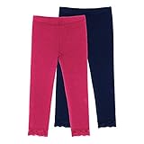 Lace Trim Capri Navy/Pink Peacock|XS (5/6)