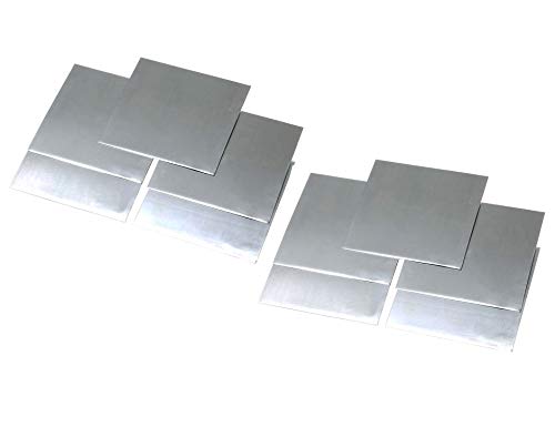 10 Stück Hochreine Zink Zn Platten 99,9% 140 x 140 x 0,2 mm für Wissenschaftslabor (140 x 140 x 0,2 mm)