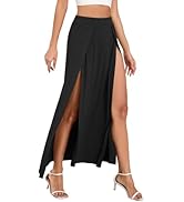 Zando Maxi Skirt with Slit Skirt for Women High Slit Skirt for Women Split Skirts for Women Doubl...