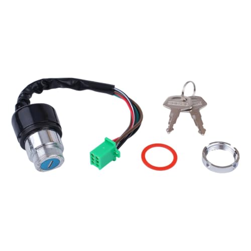 Interruptor llave encendido moto de 6 cables con 2 llaves para bobinas de motores de 50cc a 125cc 3