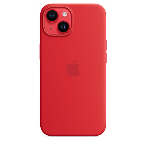 Image of Apple iPhone 14 Silicone Case with MagSafe - (Product) RED