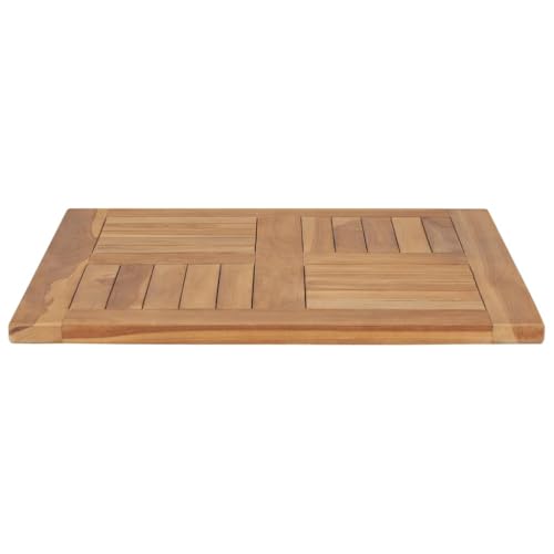 Teck massif premium : plateau de table 60x60cm ultra résistant finition lisse