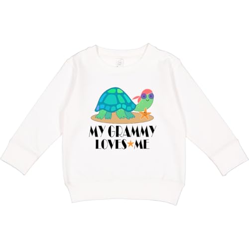 inktastic Grammy Loves Me Grandchild Turtle Toddler Sweatshirt 4T White 41370