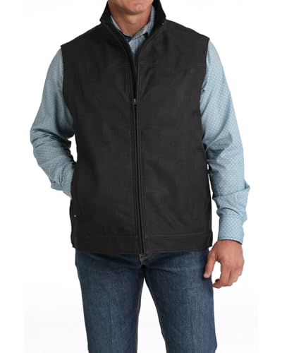 Cinch Men's Concealed Carry Bonded Softshell Vest Charcoal
