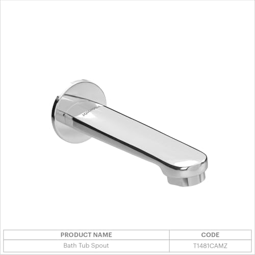 Image of Coral Brass Bath Tub Spout with Wall Flange for Bathtubs | Faucet for Bathtubs | Wall Mount | Tap with 1 Wall Flange| Chrome Plated| Modern Design| 10 Years Warranty