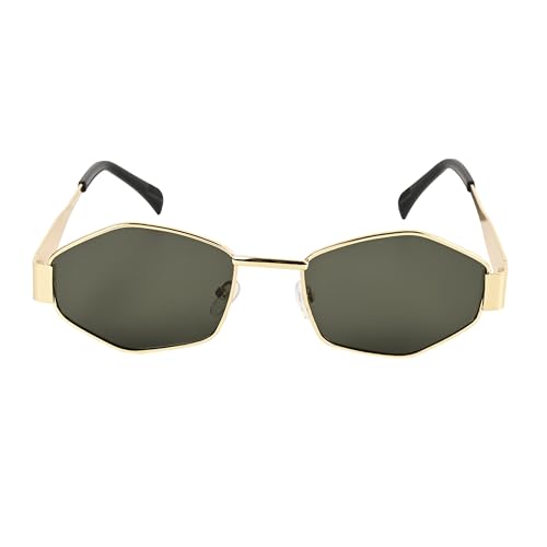 Image of TERRY & CO Retro Sunglasses for Women - Trendy Vintage 90s Metal Square Shades with 100% UV400 Protection | Lightweight Medium Aesthetic Sun Glasses for Ladies | Includes Protective Case