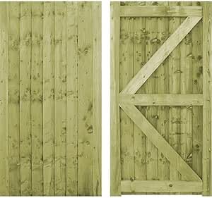 Featheredge Wooden Pressure Treated Garden Gate - 6ft x 180cm (High) x 105cm (Wide) x 6cm (Deep)
