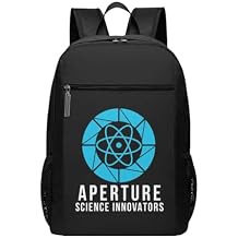 Aperture Science Travel Laptop Backpack, Business Anti Theft Slim Sturdy Laptops Backpacks, College Computer Bag Gift for Men & Women Fits 17 Inch Notebook,Black