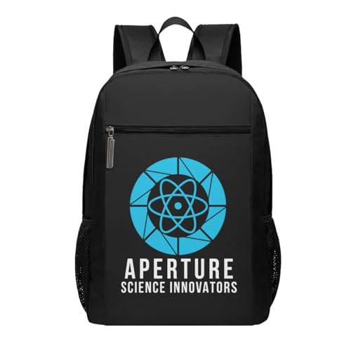 Aperture Science Travel Laptop Backpack, Business Anti Theft Slim Sturdy Laptops Backpacks, College Computer Bag Gift for Men & Women Fits 17 Inch Notebook,Black