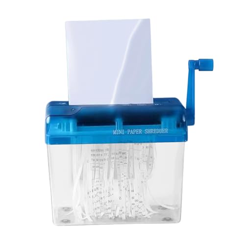Trituradoras pequeñas para uso doméstico, cortador de papel portátil, trituradora de manivela, máquina trituradora compacta, suministros de oficina para adultos, estudiantes, profesores, escuela, aula