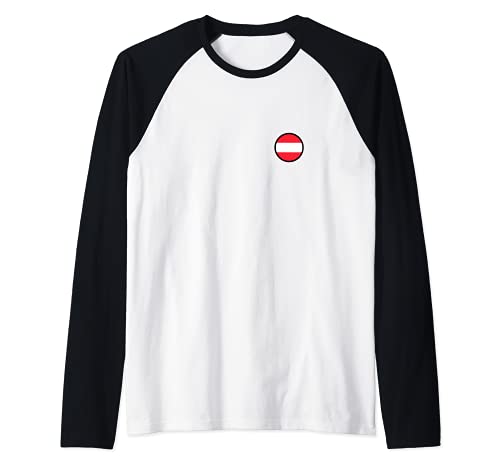 Flag Austria Raglan Baseball Tee, Black