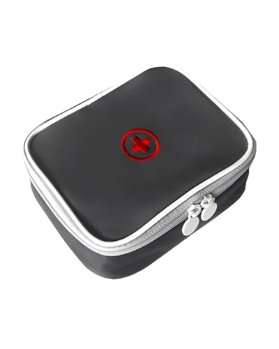 JUKOTA 1Pcs Botiquin Viaje Botiquin de Primeros Auxilios Vacía Bolsa Botiquín Impermeable Bolsa de Medicamentosauxilios Viaje Bolsa Botiquin Vacia Portátil para Viajar Acampar y Senderismo,gris