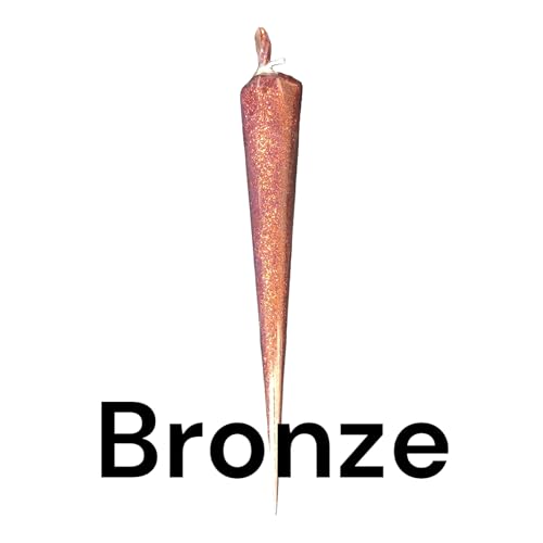 Image of Colorful Glitter Liquid Paste Cones for Arts & Crafts Material, Lippan Art and Decorative Purposes Pack of 8 Cones (8 Bronze)