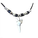 Hawaiian Large Black Bead Shark Tooth Necklace from Maui, Hawaii