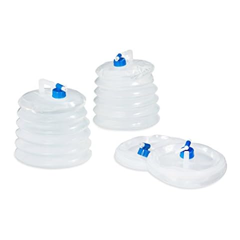 Relaxdays Foldable 10L Water Container Set Cover