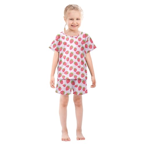 Strawberry Fruit Pajama Set Pajamas Sleepwear Nightwear Loungewear Clothes Set B0403720