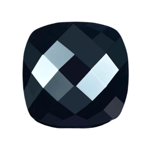 Onyx noir naturel 9x9 mm coussin pour remplacer une pierre de bague perdue
