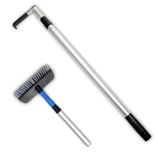 Zoegluxu Pickup Truck Bed Cargo Retriever, 6 ft Multi-Use Telescoping Reach Tool with Debris and Snow Broom, Long Reaching Grabber Hook Pole/Truck Bed Accessories