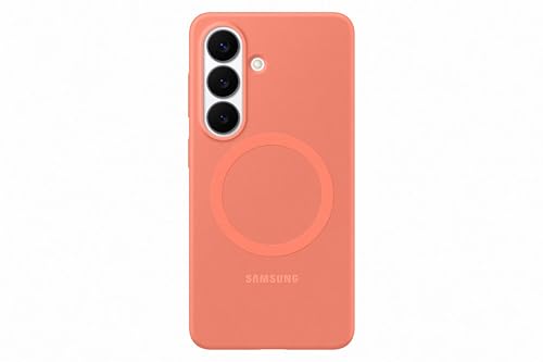 Samsung Galaxy S26 Coque magnétique en Silicone Rouge Corail
