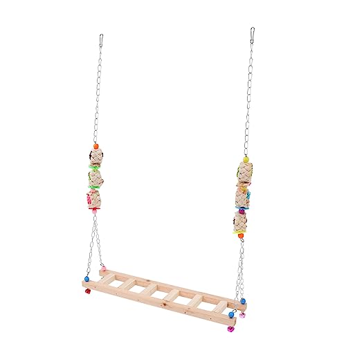 ORFOFE Large Chicken Coop Accessory Pet Chicken Swing Toy Wood Climbing Ladder Random Color