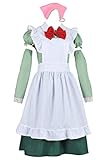 Axis Powers Hetalia Cosplay Hungary Maid Dress Costume Pink Headpiece