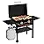 Blackstone 1883 Gas Hood & Side Shelves Heavy Duty Flat Top Griddle Grill Station for Kitchen, Camping, Outdoor, Tailgating, Countertop 28 inch Black & Emoly Silicone Egg Ring, Egg Rings