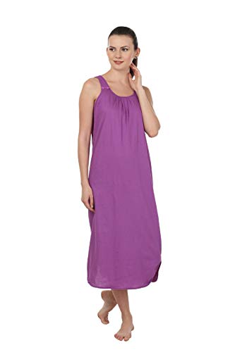 Image of BLAZON Women's Cotton Hosiery Solid Maxi Nighty Slip (Pack of 2) Available Sizes: S, M, L, XL, 2XL, 3XL, 4XL, 5XL