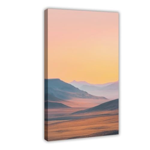Impression sur toile crépuscule du désert de qualité supérieure 40,6x61 cm