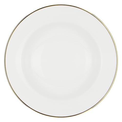 LA PORCELLANA BIANCA - Plato hondo de porcelana de 25 cm de diámetro, colección Majesté