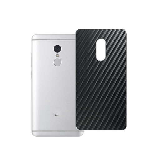 Vaxson 2 Unidades Protector de pantalla Posterior, compatible con Xiaomi Redmi Note 4 / Xiaomi Hongmi Note4, Película Protectora Espalda Skin Cover   Fibra de Carbono Negro