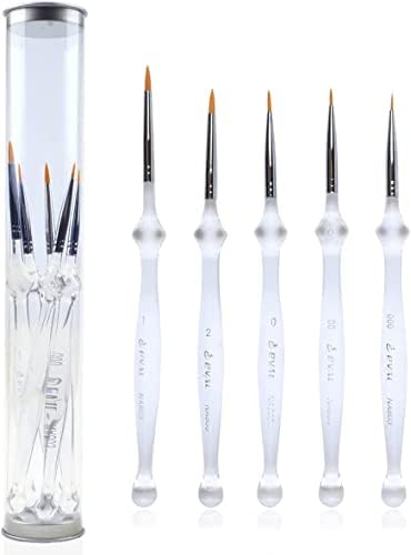 YIHUALE Detail Paint Brushes Set 5pcs Miniature Brushes for Fine Detailing & Art Painting, Mini Painting Brush for Acrylic, Oil, Watercolor, Gouache, Models