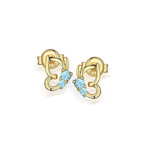 Pendientes de mariposa en plata S925 con acabado de alta joyería