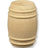 Pinehurst Crafts Unfinished Wooden Pickle Barrels, 1-5/8 Inch Tall (1-1/8 Inch Wide), Great for Scale Models, Cargo Parts & Miniatures, Pack of 8 (PickleBarrelLarge)