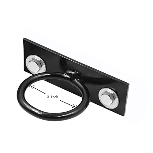 Image of Aoneky 2 Inch Heavy Duty D-Ring Hanger - Metal Wall Mount Hooks for Hanging Plants, Macrame, Decorative Ropes, Safety Gates & DIY Projects, 22 lb Capacity, Black (5)