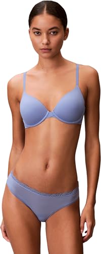 Calvin Klein Damen Plunge BH Lightly Lined Größenverstellbar, Blau (Blue Tulip), 90B – Ansicht 1
